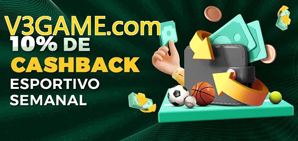 10% de bônus de cashback na V3GAME.com