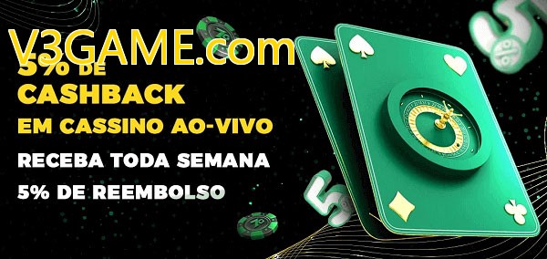 Promoções do cassino ao Vivo V3GAME.com